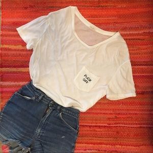 Fuck Off Pocket Tee by John Galt / Brandy Melville